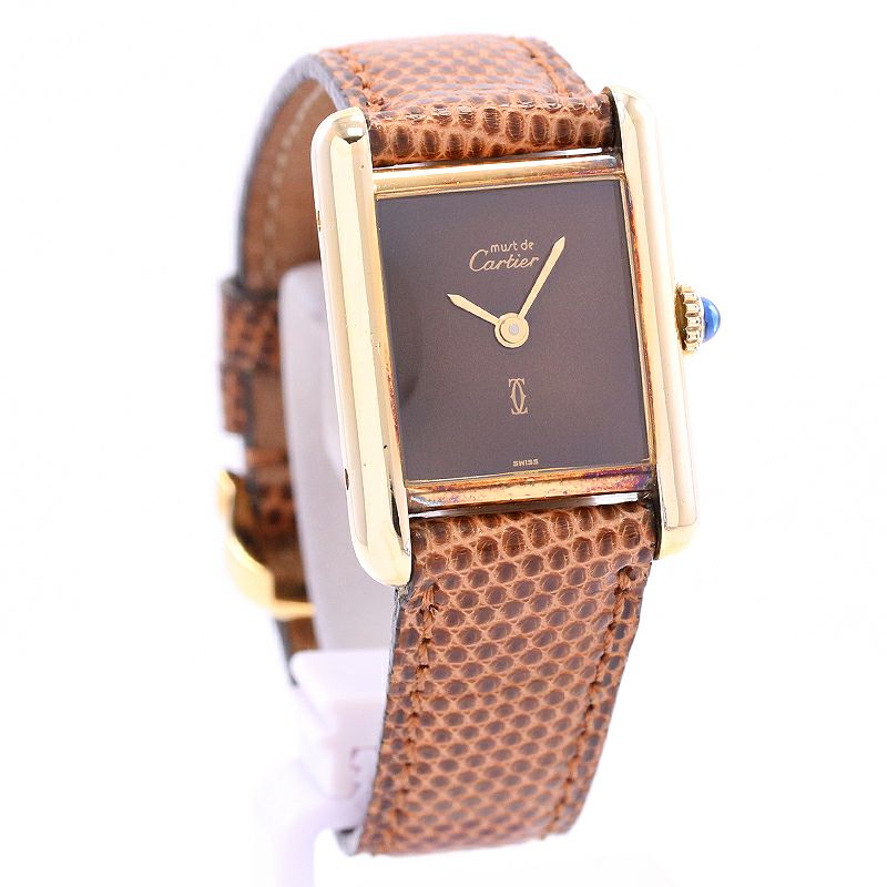 中古】CARTIER MUST TANK SMALL MODEL VERMEIL カルティエ マスト 