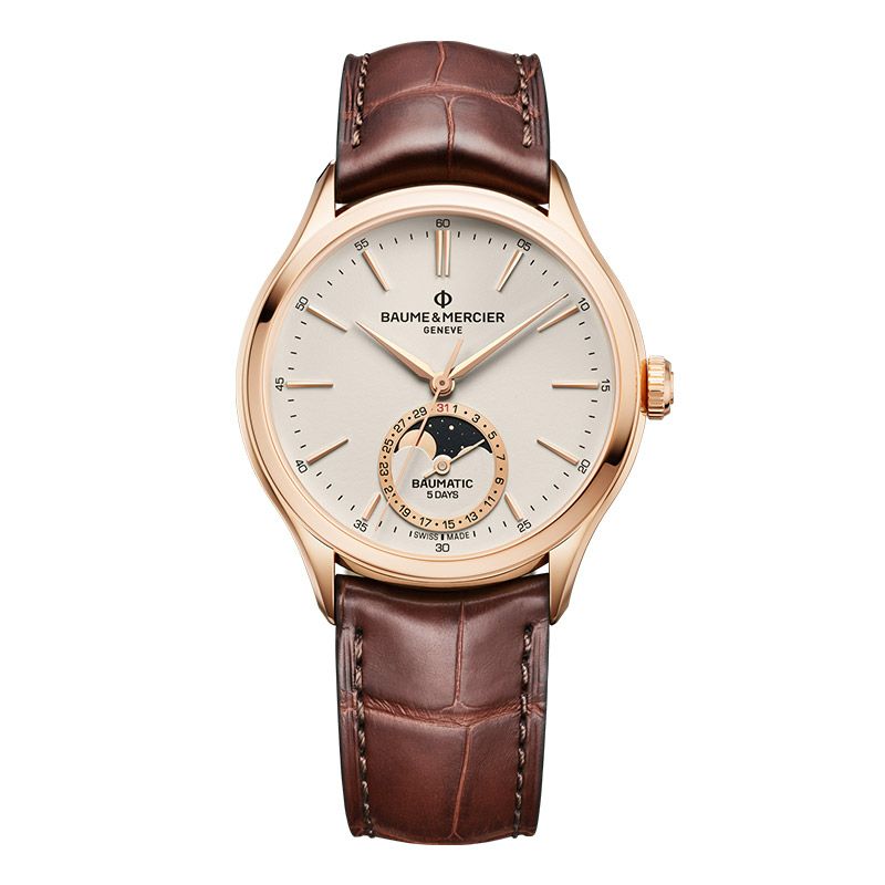 【正規】【自動巻き】【メンズ】【腕時計】BAUMEu0026MERCIER CLIFTON BAUMATIC DAY u0026 Moon Phase ボームu0026メルシエ クリフトン ボーマティック デイトu0026ムーンフェイズ M0A10736 時計・腕時計の通販サイト - BEST Ishida