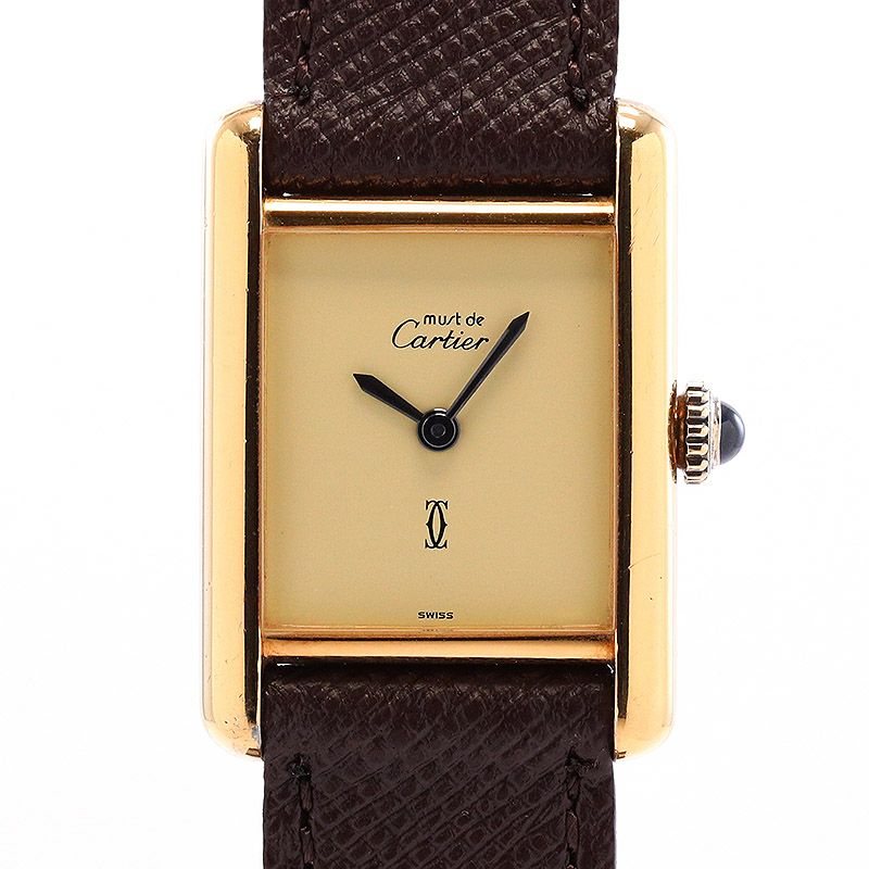 中古】CARTIER MUST TANK SMALL MODEL VERMEIL 