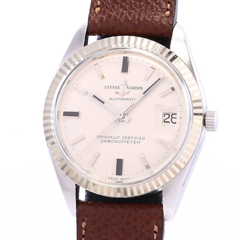 中古】ULYSSE NARDIN ROUND AUTOMATIC DATE ユリス・ナルダン