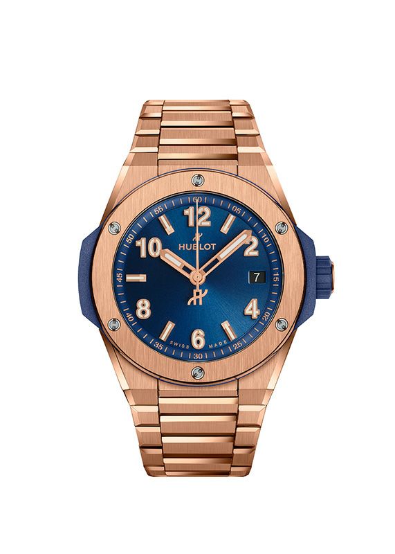 HUBLOT BIG BANG INTEGRATED  TIME ONLY KING GOLD BLUE ウブロ ビッグ・バン インテグレーテッド タイムオンリー キングゴールド ブルー 457.OX.7180.OX