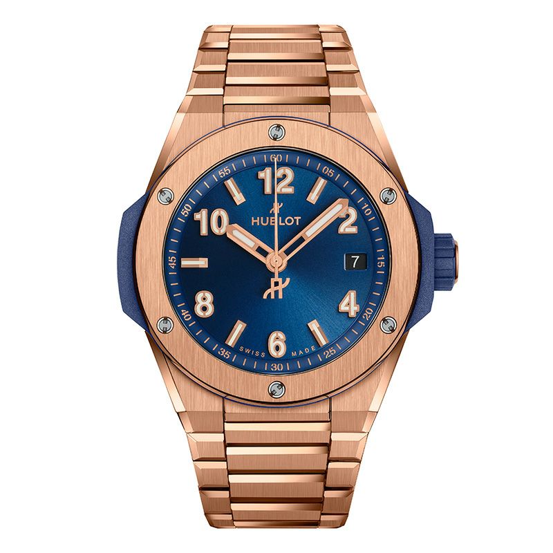 HUBLOT BIG BANG INTEGRATED  TIME ONLY KING GOLD BLUE ウブロ ビッグ・バン インテグレーテッド タイムオンリー キングゴールド ブルー 457.OX.7180.OX