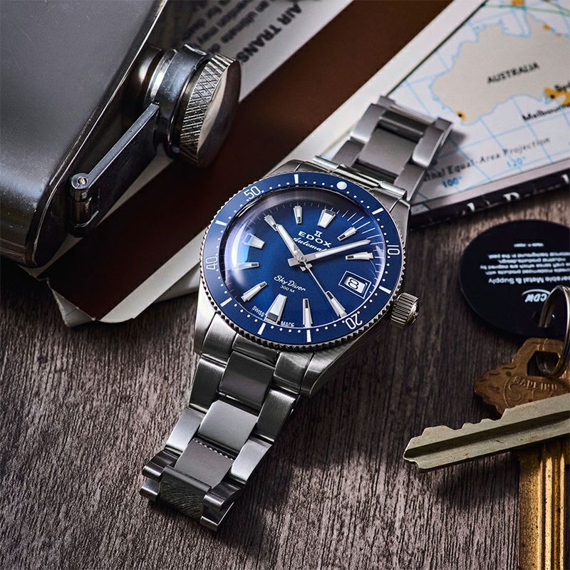 EDOX SKYDIVER 38 DATE AUTOMATIC エドックス スカイダイバー 38 デイト オートマティック 80131-3BUM-BUIN