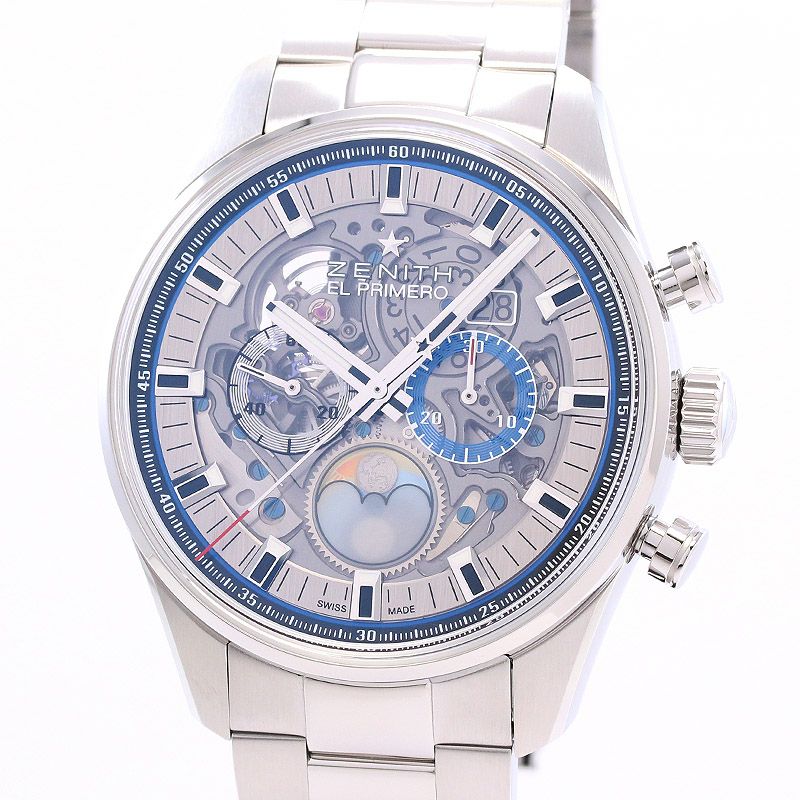 【中古】ZENITH CHRONOMASTER EL PRIMERO GRAND DATE FULL OPEN <br>ゼニス クロノマスター エル・プリメロ グランドデイト フルオープン <br>03.2530.4047/78.M2530