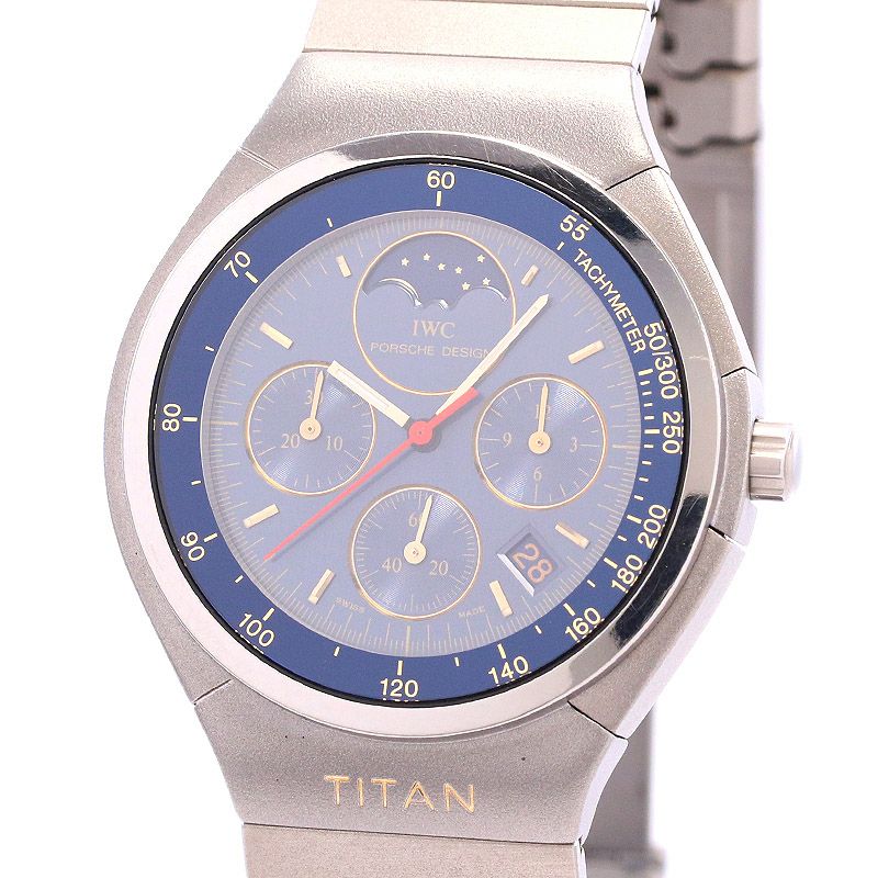 中古】PORSCHE DESIGN BY IWC MOON PHASE CHRONOGRAPH ポルシェ 