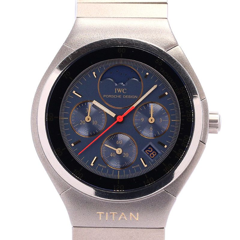 中古】PORSCHE DESIGN BY IWC MOON PHASE CHRONOGRAPH ポルシェ 