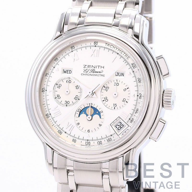 中古】ZENITH CHRONOMASTER EL PRIMERO TRIPLE CALENDAR MOONPHASE 
