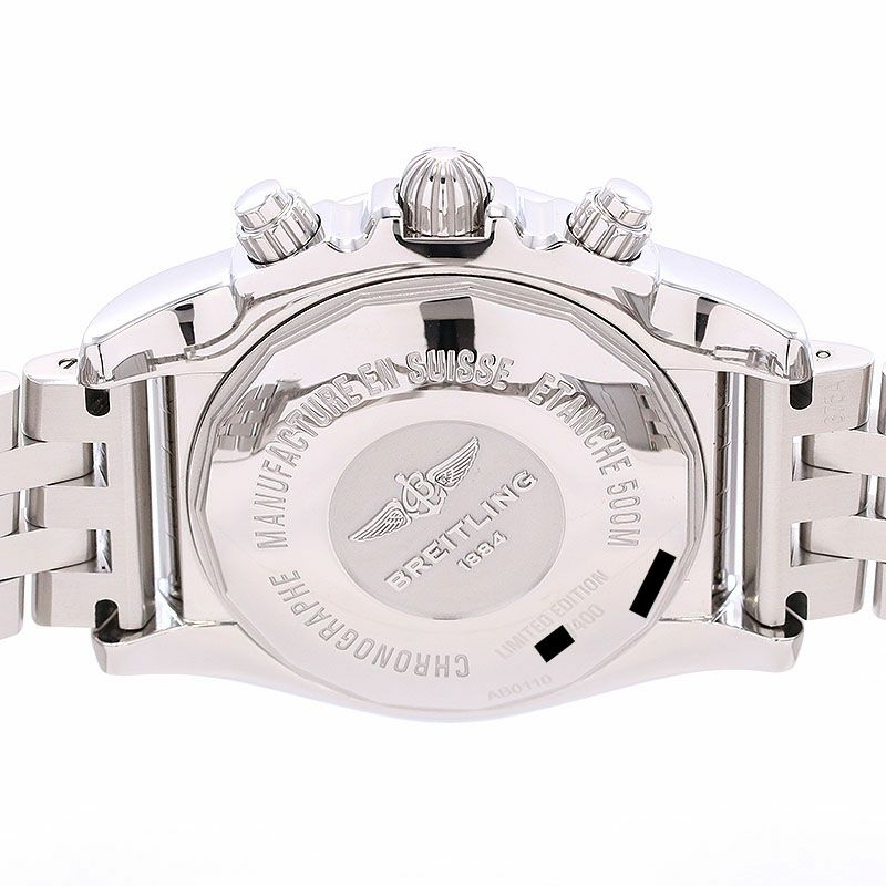 【中古】BREITLING CHRONOMAT 44  JAPAN LIMITED ブライトリング クロノマット 44 MOP ブラック＆ホワイト 日本限定400本 AB01103C/BC48/375A (A011BWJPA)