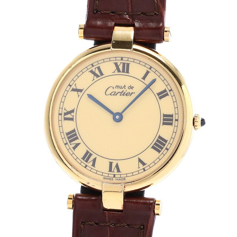 カルティエ Cartier 腕時計 925 Must Vermeil 中古】CARTIER MUST TANK SMALL MODEL VERMEIL カルティエ