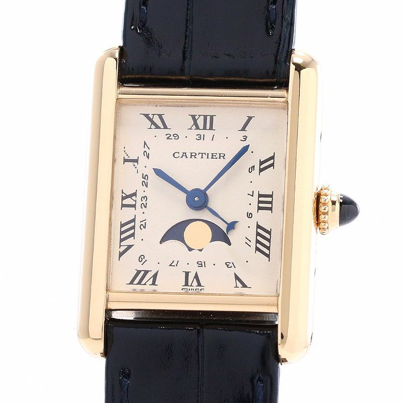 中古】CARTIER TANK LOUIS CARTIER MEDIUM MODEL MOONPHASE カルティエ  