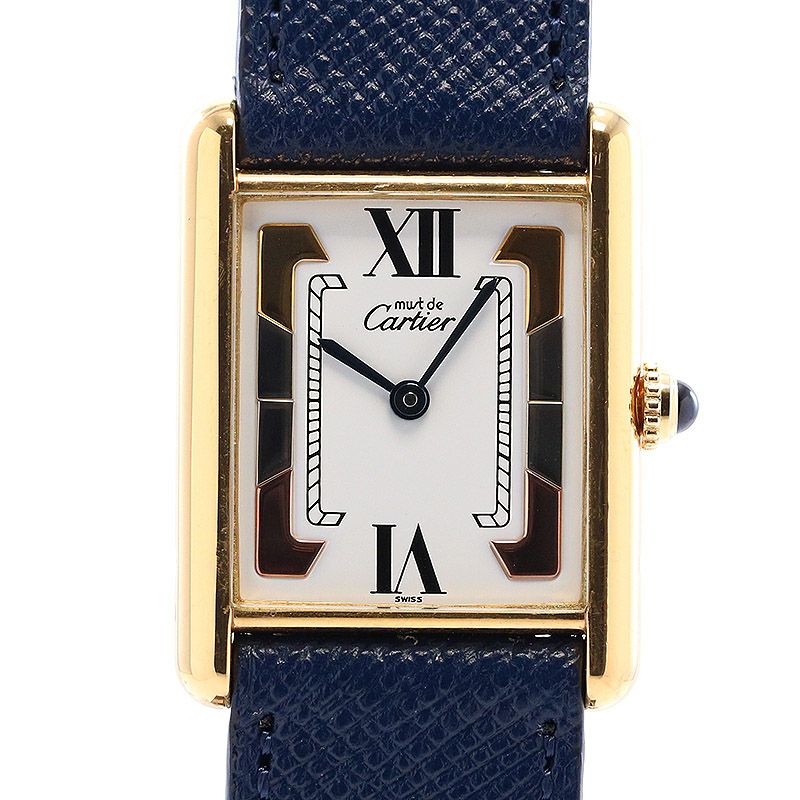 中古】CARTIER MUST TANK LARGE MODEL VERMEIL TRINITY DIAL カルティエ マストタンクLM ヴェルメイユ  トリニティダイヤル W1006254 (590005)｜ヴィンテージブランド｜時計・腕時計の通販サイトBEST ISHIDA（正規・中古販売店）