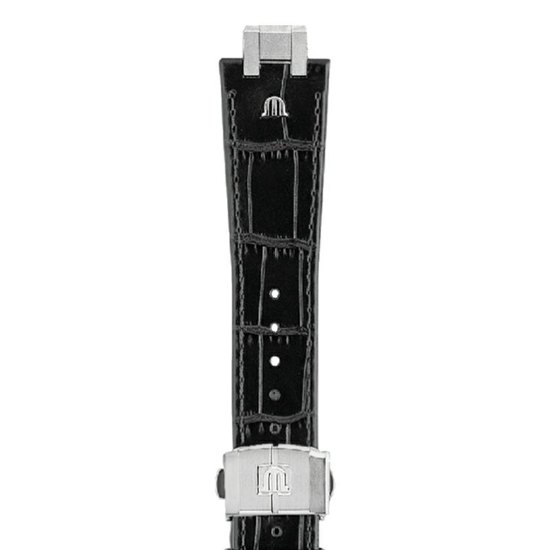 MAURICE LACROIX Black Calf Leather Strap モーリス・ラクロア