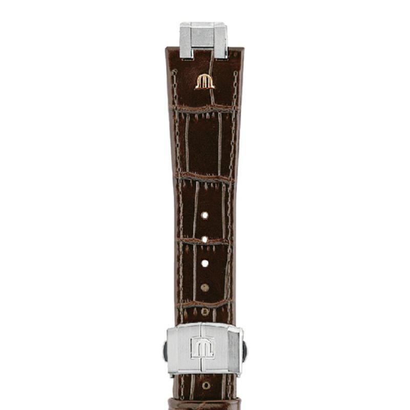 モーリスラクロア　レザーベルト　ブラウン　39mm用 MAURICE LACROIX Brown Calf Leather Strap モーリス・ラクロア