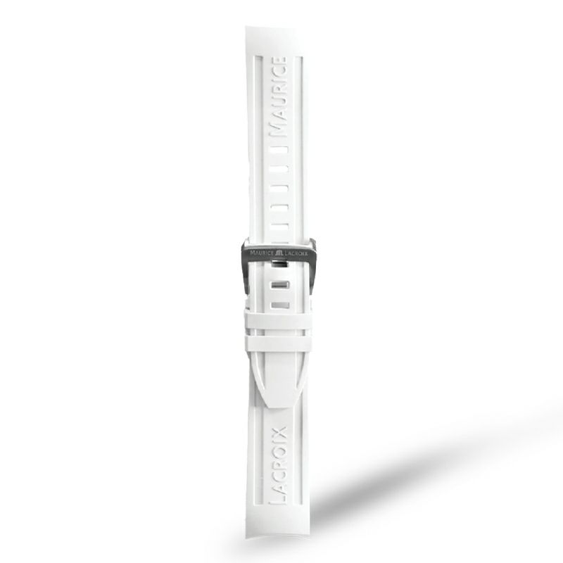MAURICE LACROIX White Rubber Strap モーリス・ラクロア ホワイトラバーストラップ PT6248のモデルと互換性あり ML822-005084