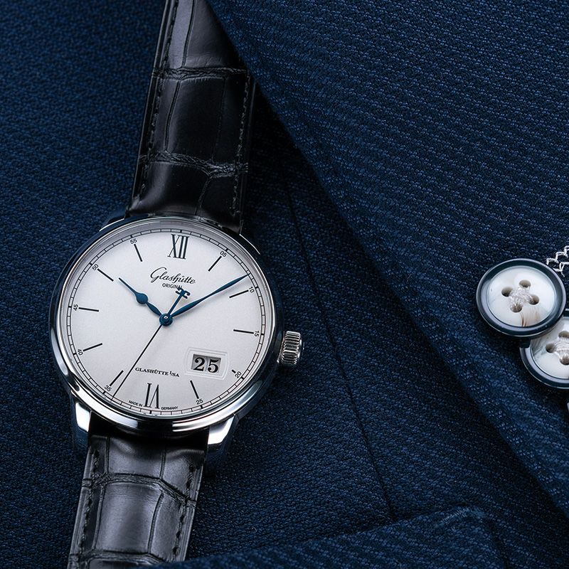 GLASHUTTE ORIGINAL Senator Excellence Panorama Date グラスヒュッテ 
