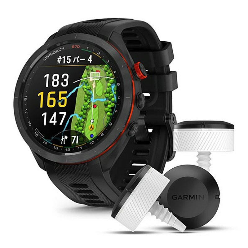 GARMIN Approach S70 47mm Black CT10 bundle ガーミン アプローチ S70  