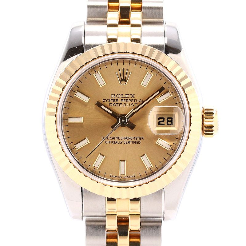 【中古】ROLEX OYSTER PERPETUAL LADY-DATEJUST 26 ロレックス オイスターパーペチュアル レディ デイトジャスト 26 179173 (M179173-0075)