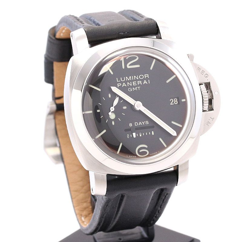 中古】OFFICINE PANERAI LUMINOR 1950 8 DAYS GMT 44MM オフィチーネ 