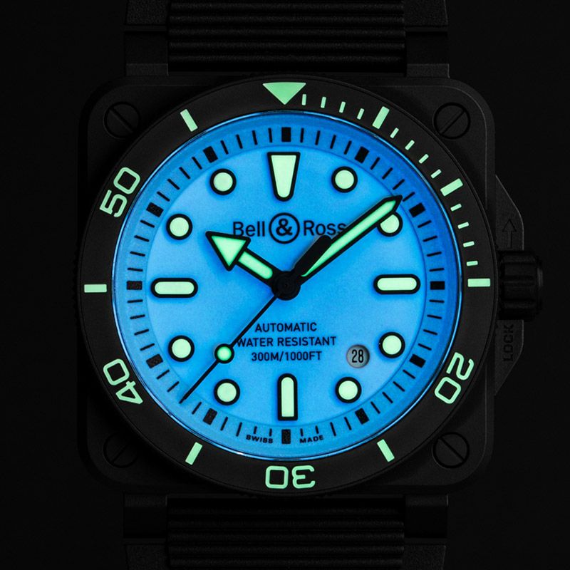 Bell ＆ Ross BR 03 DIVER FULL LUM CERAMIC ベル＆ロス BR 03 ダイバー フルラム セラミック BR03A-D-LM-CE/SRB