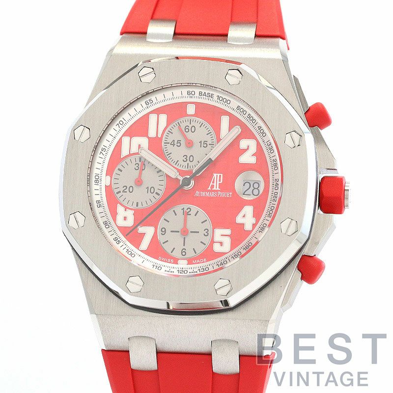 【中古】AUDEMARS PIGUET ROYAL OAK OFFSHORE RHONE-FUSTERIE オーデマ・ピゲ ロイヤル オーク オフショア クロノグラフ ジュネーブブティックオープン記念 500本限定 26108ST.OO.D066CR.01