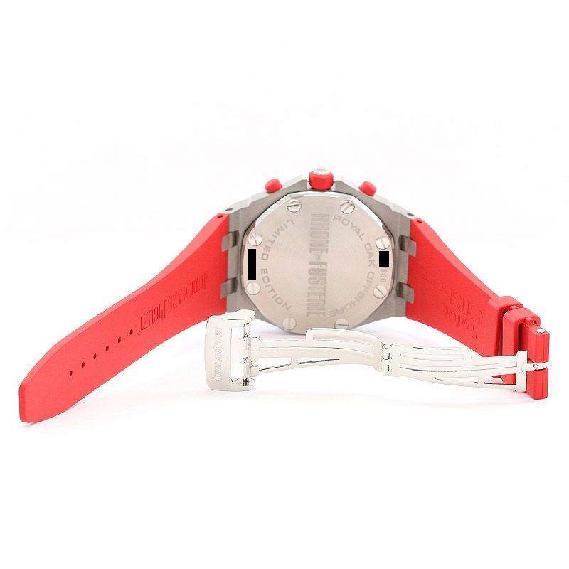 【中古】AUDEMARS PIGUET ROYAL OAK OFFSHORE RHONE-FUSTERIE オーデマ・ピゲ ロイヤル オーク オフショア クロノグラフ ジュネーブブティックオープン記念 500本限定 26108ST.OO.D066CR.01