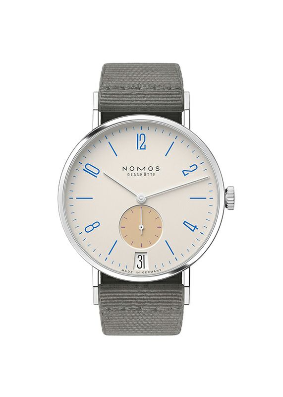 NOMOS GLASHUETTE Tangente 38 Date SCHULHAUSWEISS ノモス グラス 
