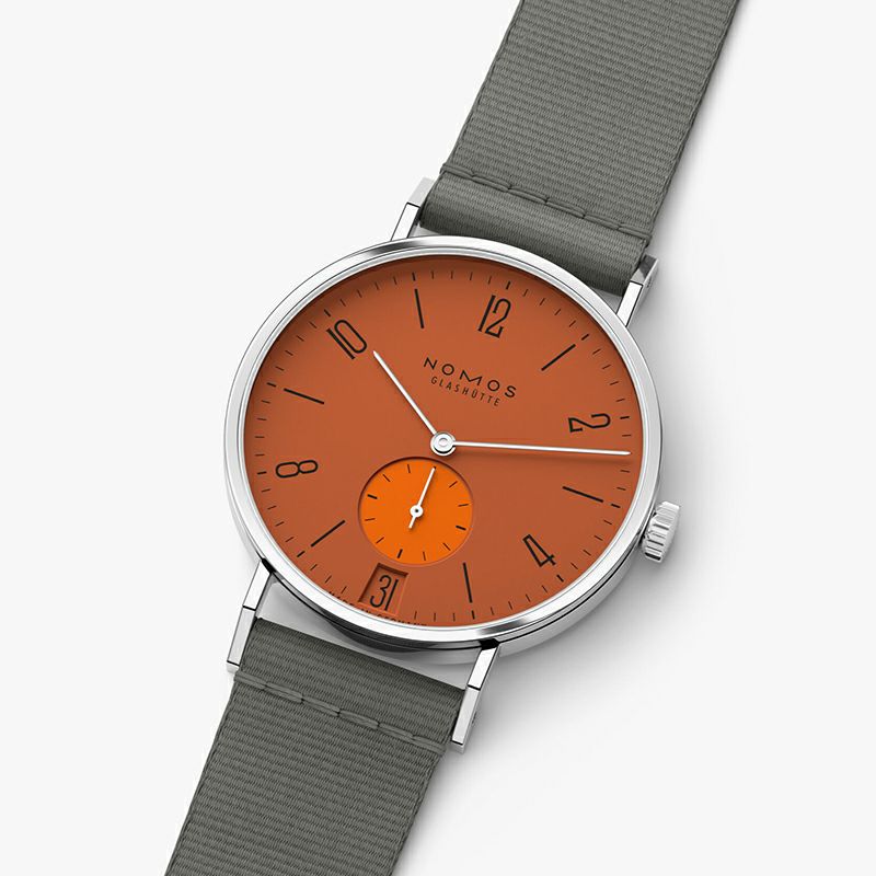 NOMOS GLASHUETTE Tangente 38 Date POPORANGE ノモス グラスヒュッテ タンジェント 38 デイト POPORANGE NM179.S13