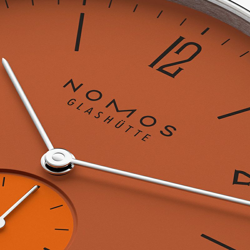NOMOS GLASHUETTE Tangente 38 Date POPORANGE ノモス グラスヒュッテ タンジェント 38 デイト POPORANGE NM179.S13