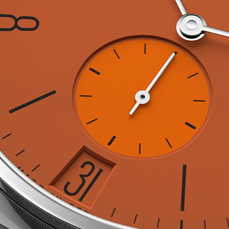 NOMOS GLASHUETTE Tangente 38 Date POPORANGE ノモス グラスヒュッテ タンジェント 38 デイト POPORANGE NM179.S13