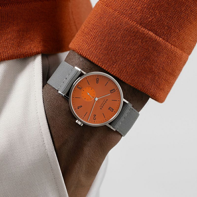 NOMOS GLASHUETTE Tangente 38 Date POPORANGE ノモス グラスヒュッテ タンジェント 38 デイト POPORANGE NM179.S13