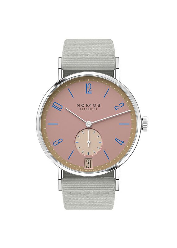 NOMOS GLASHUETTE Tangente 38 Date POMPADOUR ノモス グラスヒュッテ タンジェント 38 デイト POMPADOUR NM179.S15