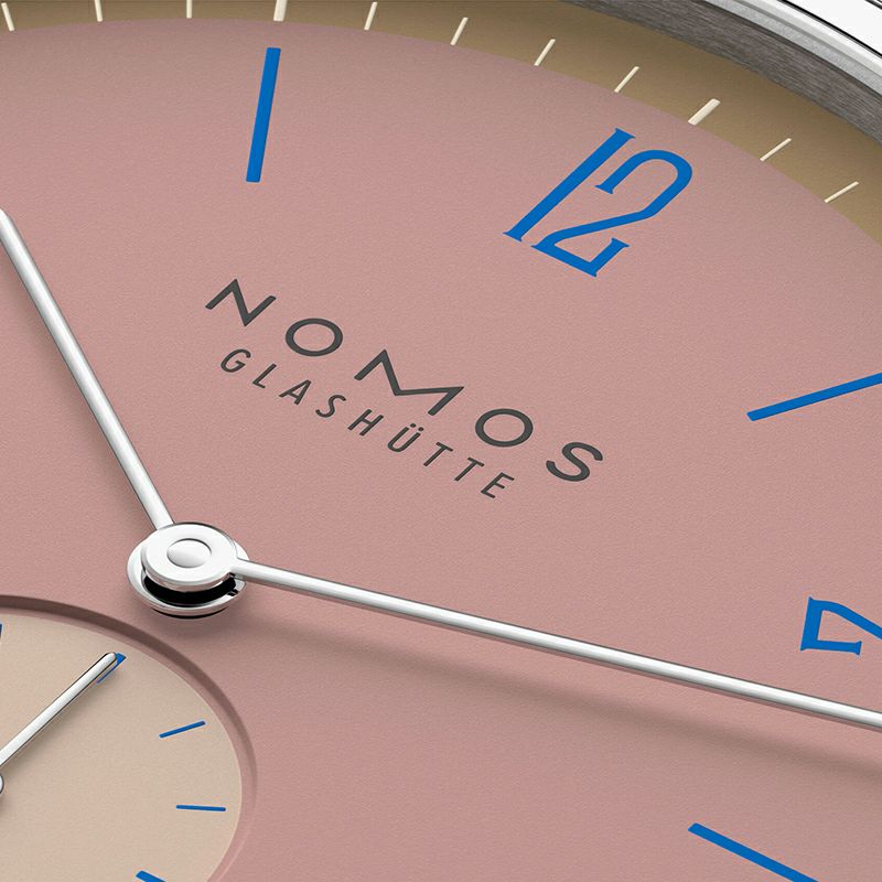 NOMOS GLASHUETTE Tangente 38 Date POMPADOUR ノモス グラスヒュッテ タンジェント 38 デイト POMPADOUR NM179.S15