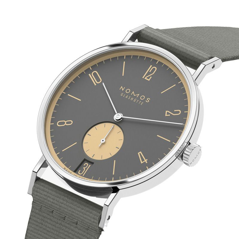 NOMOS GLASHUETTE Tangente 38 Date HAIFISCHGRAU ノモス グラス