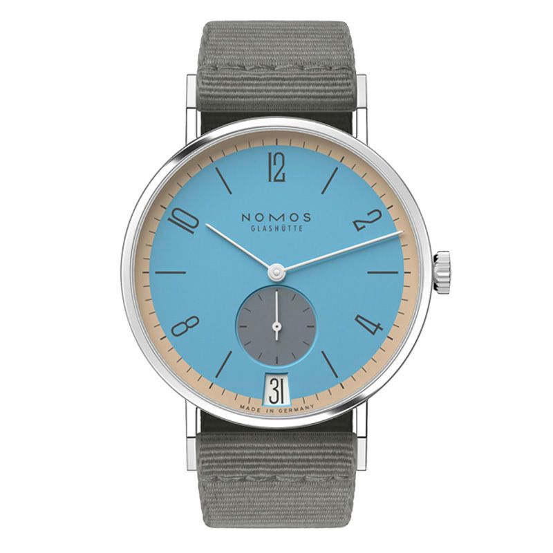 NOMOS GLASHUETTE Tangente 38 Date DELFIN ノモス グラスヒュッテ タンジェント 38 デイト DELFIN  NM179.S22｜正規取り扱いブランド｜時計・腕時計の通販サイトBEST ISHIDA（正規・中古販売店）