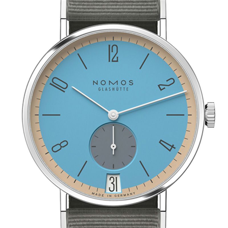 NOMOS GLASHUETTE Tangente 38 Date DELFIN ノモス グラスヒュッテ タンジェント 38 デイト DELFIN NM179.S22