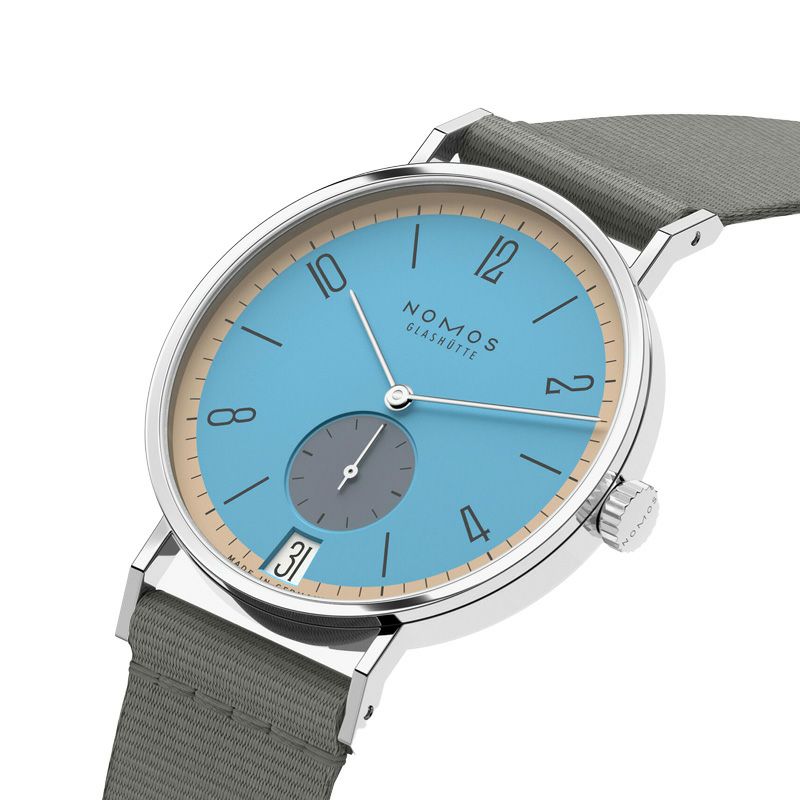 NOMOS GLASHUETTE Tangente 38 Date DELFIN ノモス グラスヒュッテ タンジェント 38 デイト DELFIN NM179.S22