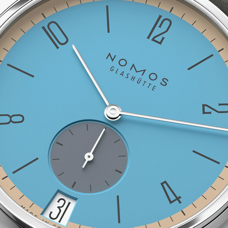 NOMOS GLASHUETTE Tangente 38 Date DELFIN ノモス グラスヒュッテ タンジェント 38 デイト DELFIN NM179.S22