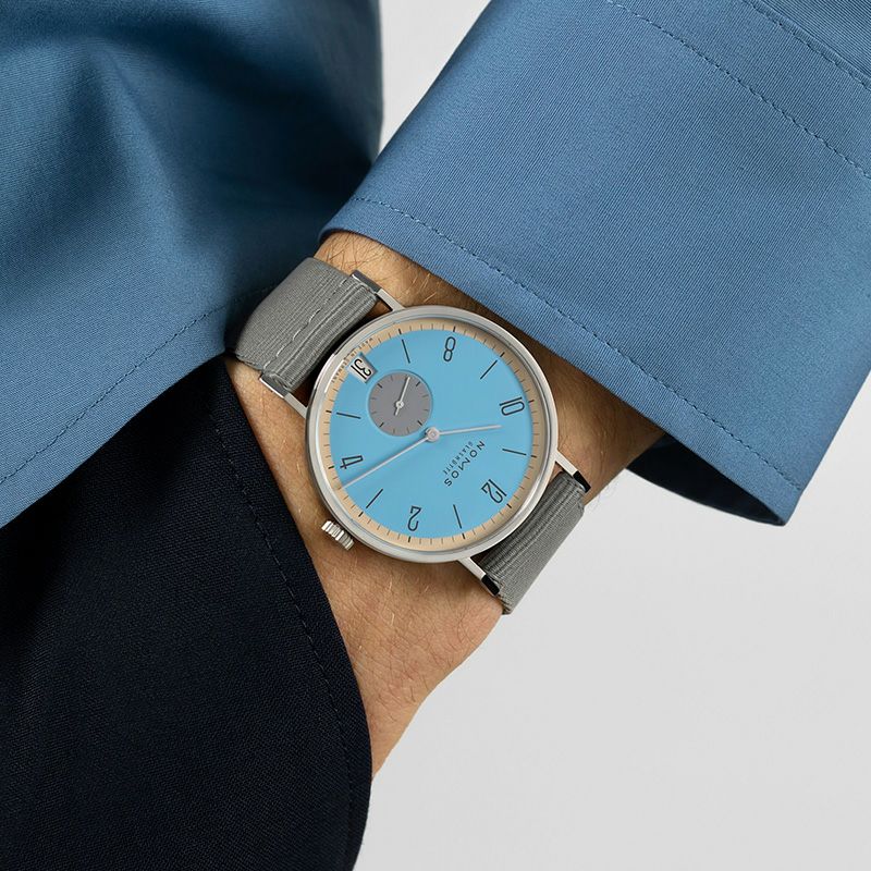 NOMOS GLASHUETTE Tangente 38 Date DELFIN ノモス グラスヒュッテ タンジェント 38 デイト DELFIN NM179.S22