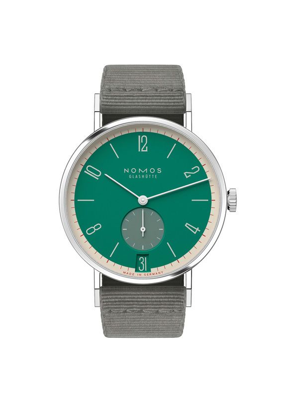 NOMOS GLASHUETTE Tangente 38 Date SCHLOSSGR&Uuml;N ノモス グラス  