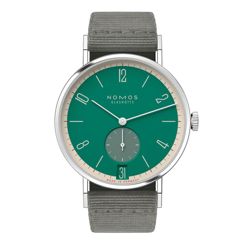 NOMOS GLASHUETTE Tangente 38 Date SCHLOSSGR&Uuml;N ノモス グラス  