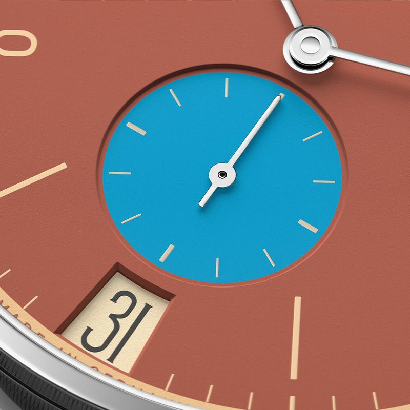 NOMOS GLASHUETTE Tangente 38 Date ZIEGELBLAU ノモス グラスヒュッテ タンジェント 38 デイト ZIEGELBLAU NM179.S27