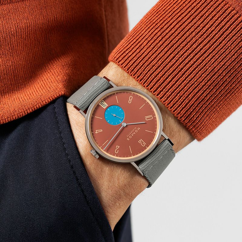 NOMOS GLASHUETTE Tangente 38 Date ZIEGELBLAU ノモス グラスヒュッテ タンジェント 38 デイト ZIEGELBLAU NM179.S27