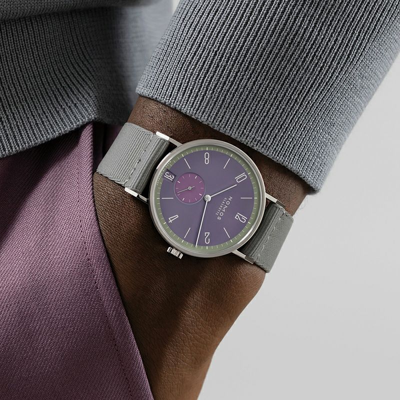 NOMOS GLASHUETTE Tangente 38 Date MAUVEGR&Uuml;N ノモス グラスヒュッテ タンジェント 38 デイト MAUVEGR&Uuml;N NM179.S9