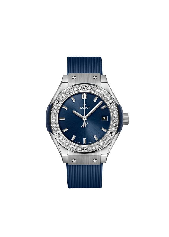HUBLOT CLASSIC FUSION TITANIUM BLUE DIAMONDS ウブロ
