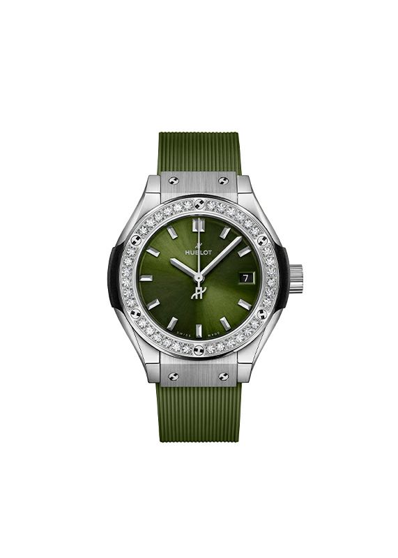 HUBLOT CLASSIC FUSION TITANIUM GREEN DIAMONDS ウブロ クラシック・フュージョン チタニウム グリーン ダイヤモンド 591.NX.8970.RX.1204
