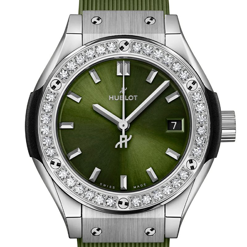 HUBLOT CLASSIC FUSION TITANIUM GREEN DIAMONDS ウブロ クラシック・フュージョン チタニウム グリーン ダイヤモンド 591.NX.8970.RX.1204
