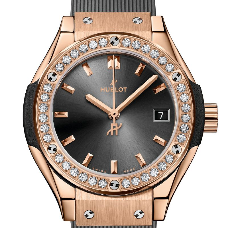HUBLOT CLASSIC FUSION KING GOLD RACING GREY DIAMONDS ウブロ クラシック・フュージョン キングゴールド レーシンググレー ダイヤモンド 591.OX.7080.RX.1204