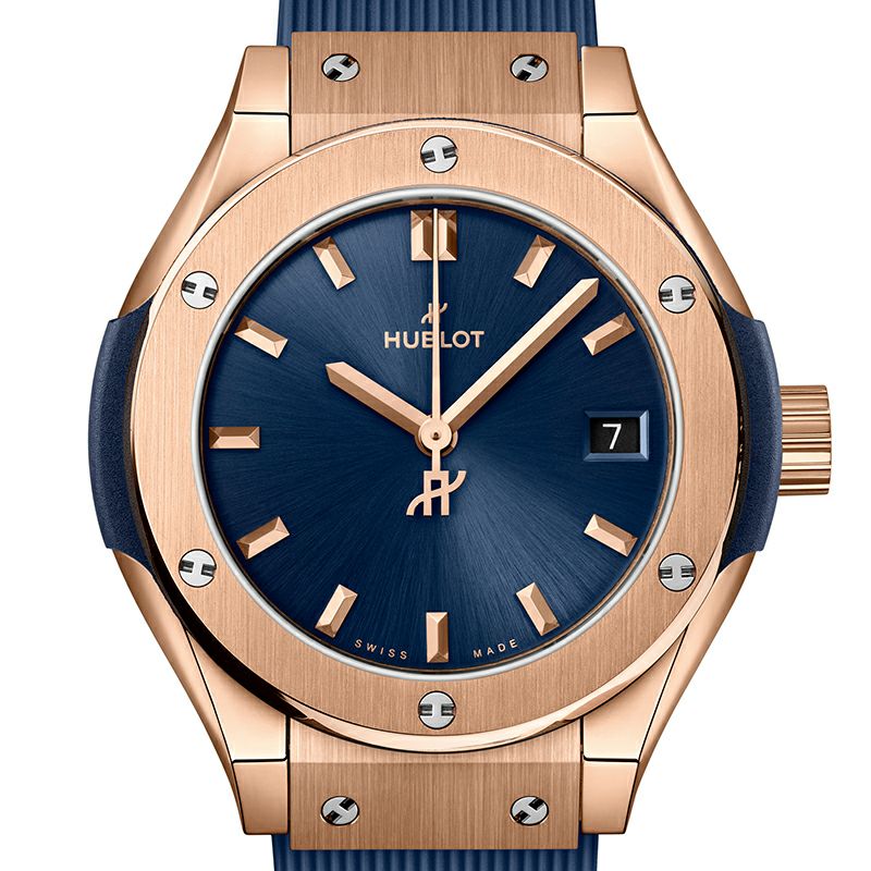 HUBLOT CLASSIC FUSION KING GOLD BLUE ウブロ クラシック・フュージョン キングゴールド ブルー 591.OX.7180.RX