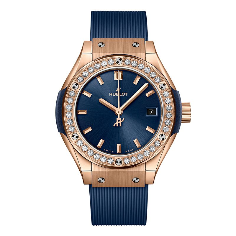 HUBLOT CLASSIC FUSION KING GOLD BLUE DIAMONDS ウブロ クラシック・フュージョン キングゴールド ブルー ダイヤモンド 591.OX.7180.RX.1204