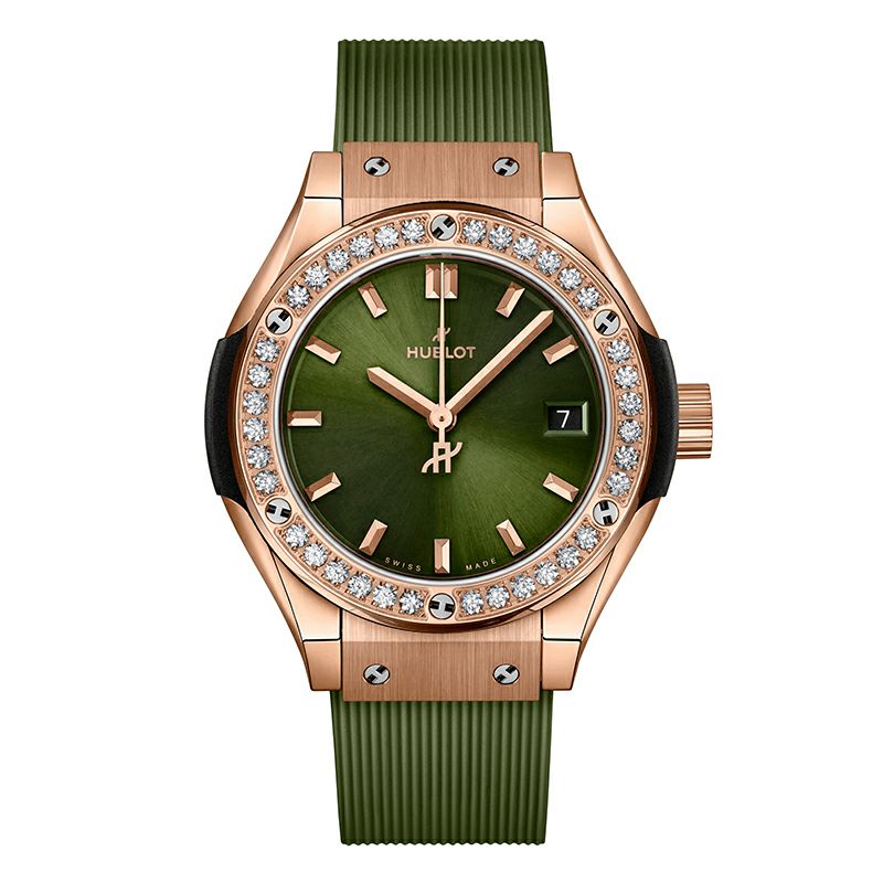 HUBLOT CLASSIC FUSION KING GOLD GREEN DIAMONDS ウブロ クラシック・フュージョン キングゴールド グリーン ダイヤモンド 591.OX.8980.RX.1204